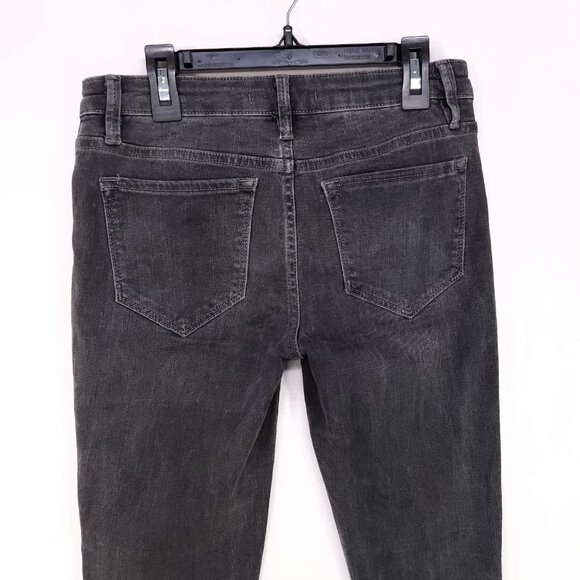 Free People Bootcut  Jeans Size 26 Stretch Raw Hem Fray Gray Mid-Rise - Picture 5 of 14